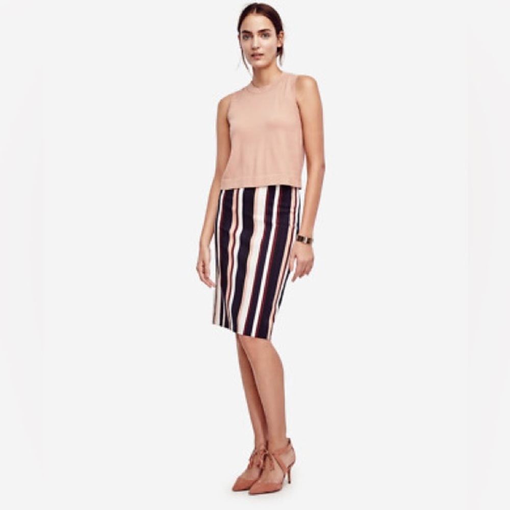 Ann Taylor‎ Multicolor Striped Pencil Skirt